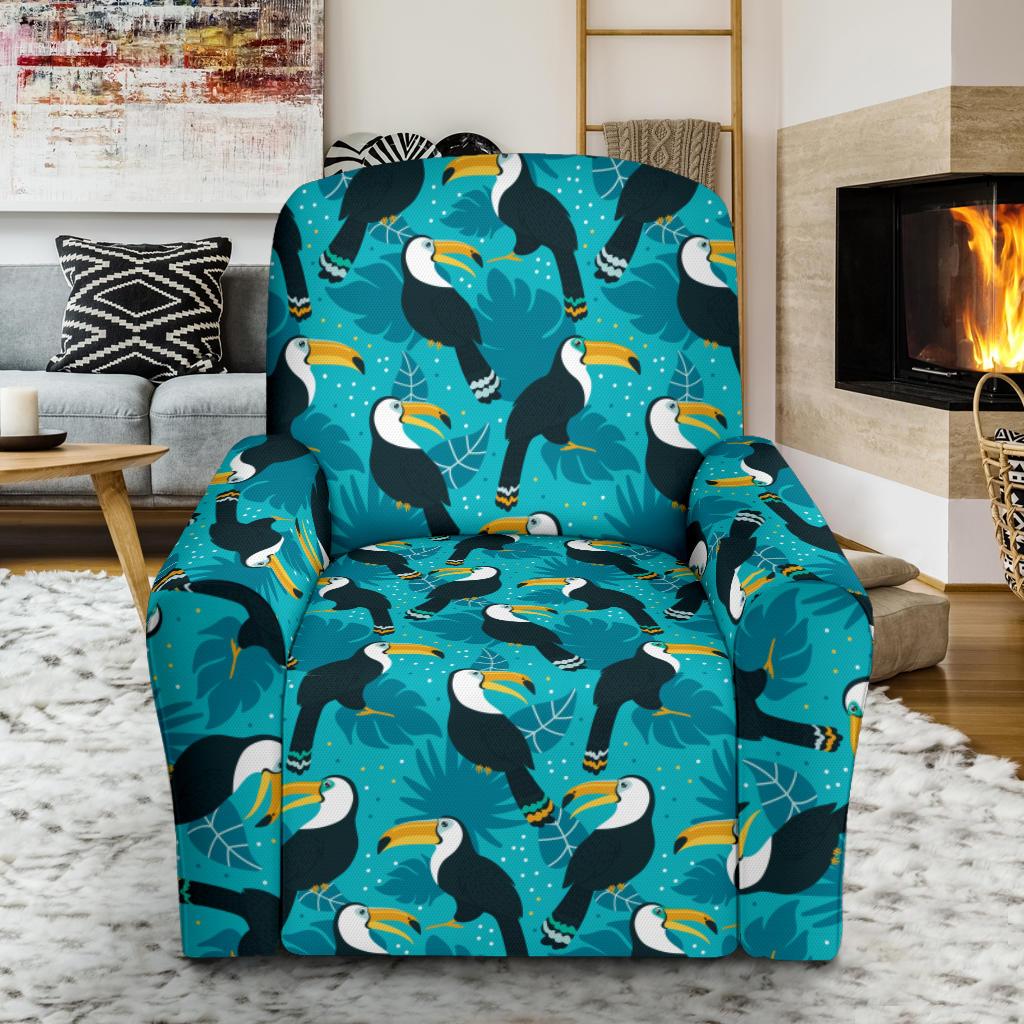 Toucan Parrot Pattern Print Single Sofa Slipcover -JTAMIGO.COM