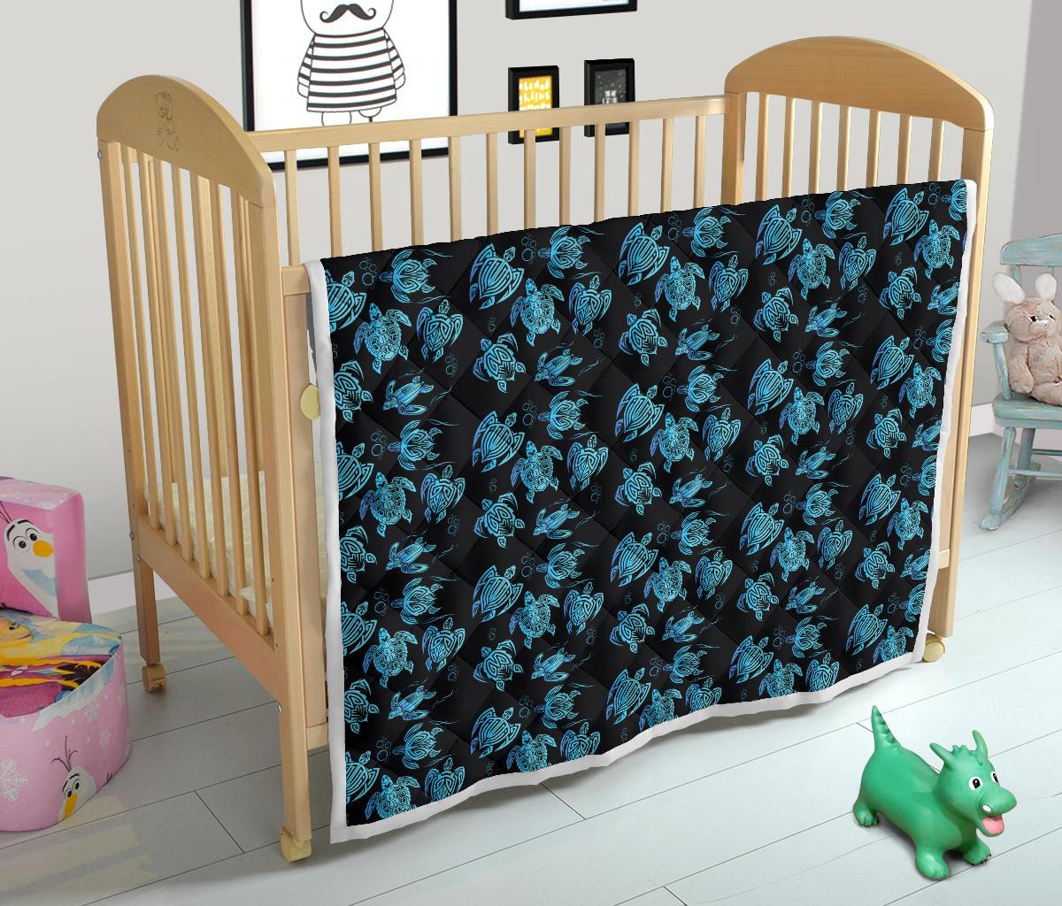 Tribal Turtle Polynesian Themed Design Premium Quilt-JTAMIGO.COM