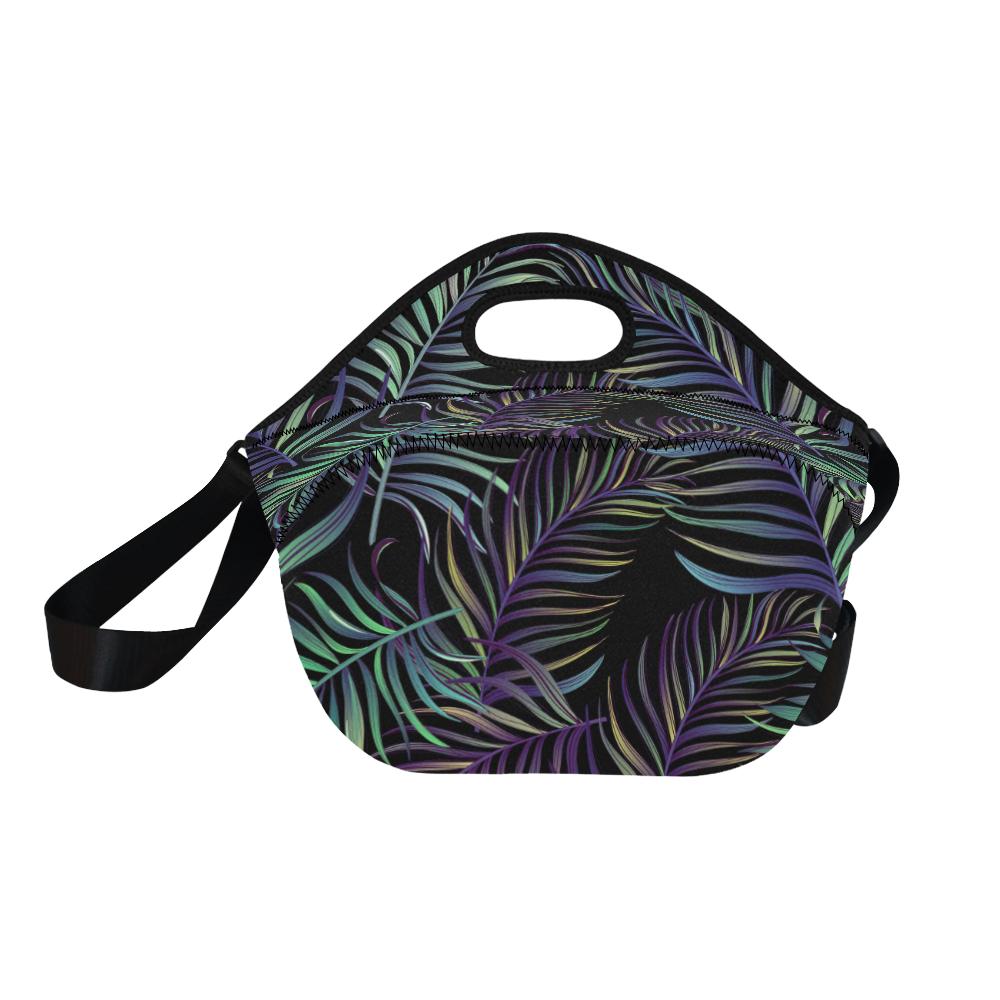 Tropical Palm Leaves Pattern Brightness Neoprene Lunch Bag (Model 1669)(Large)-JTAMIGO.COM