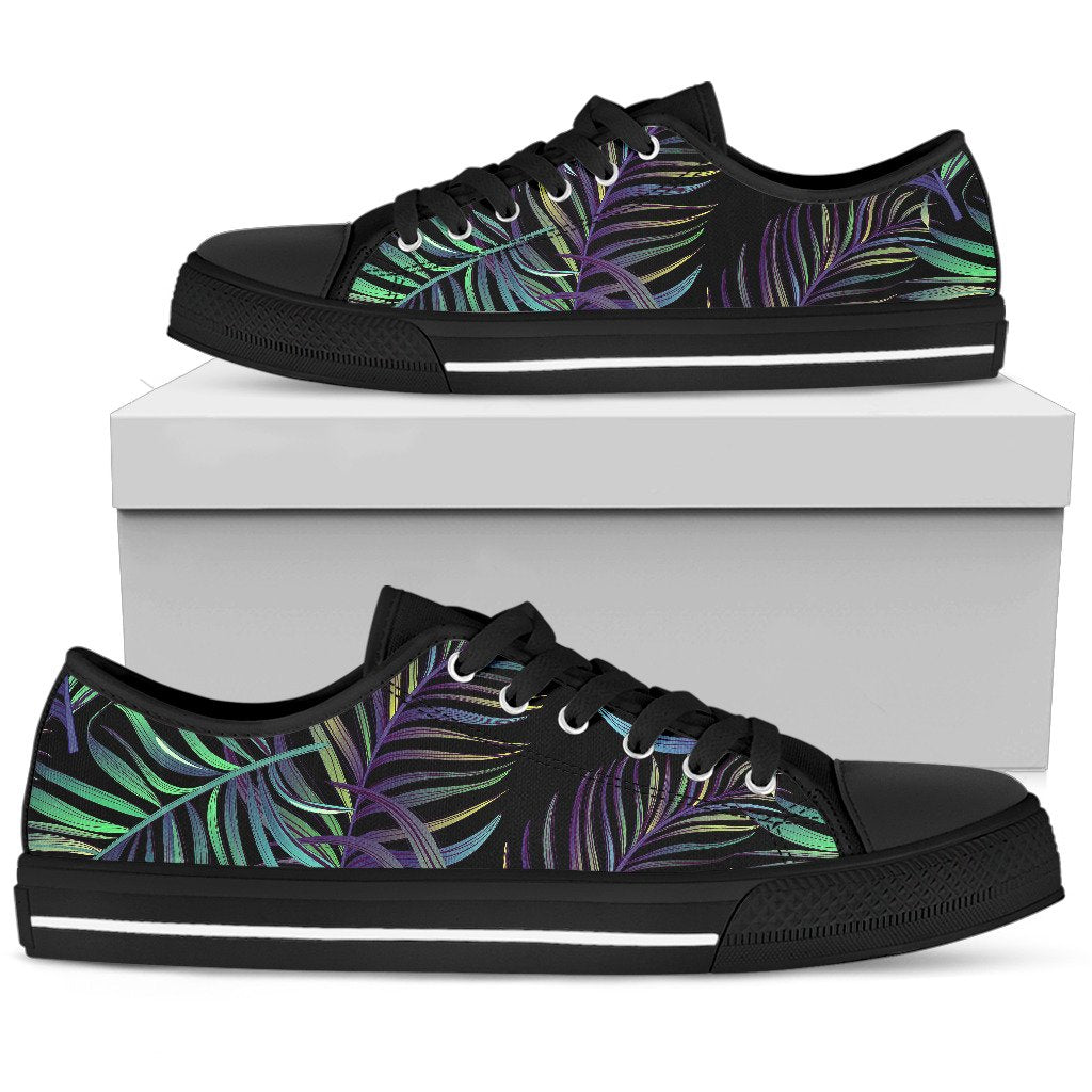 Tropical Palm Leaves Pattern Brightness Women Low Top Shoes-JTAMIGO.COM