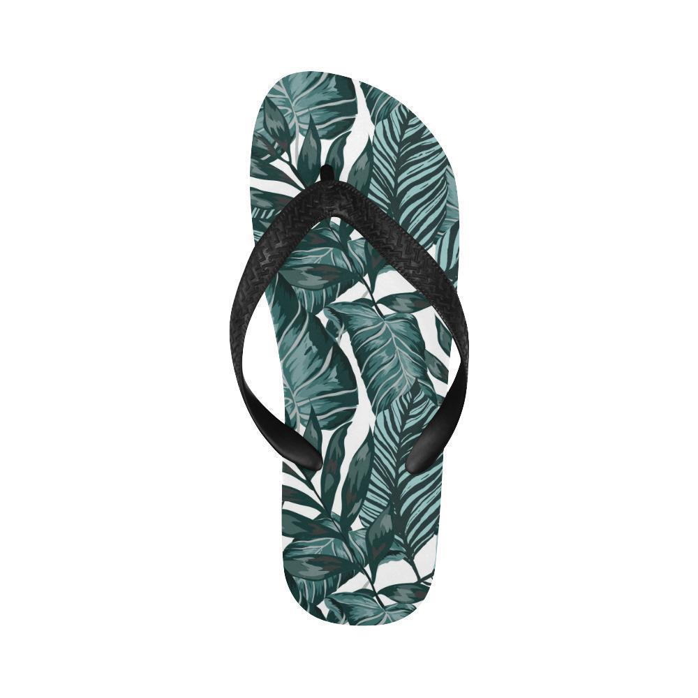 Tropical Palm Leaves Pattern Flip Flops-JTAMIGO.COM