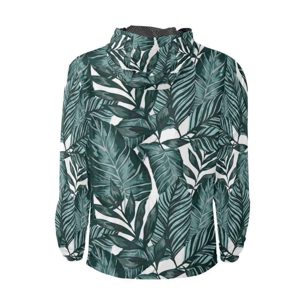 Tropical Palm Leaves Pattern Men Windbreaker Jacket-JTAMIGO.COM