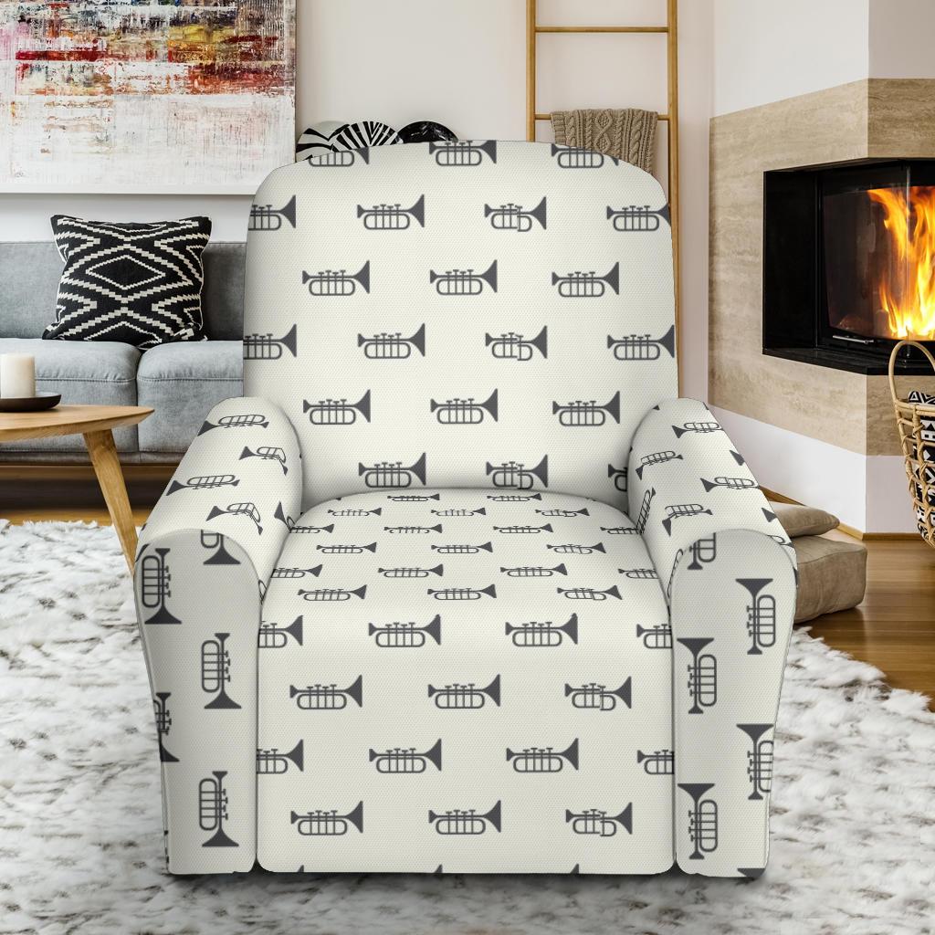 Trumpet Pattern Themed Print Single Sofa Slipcover -JTAMIGO.COM