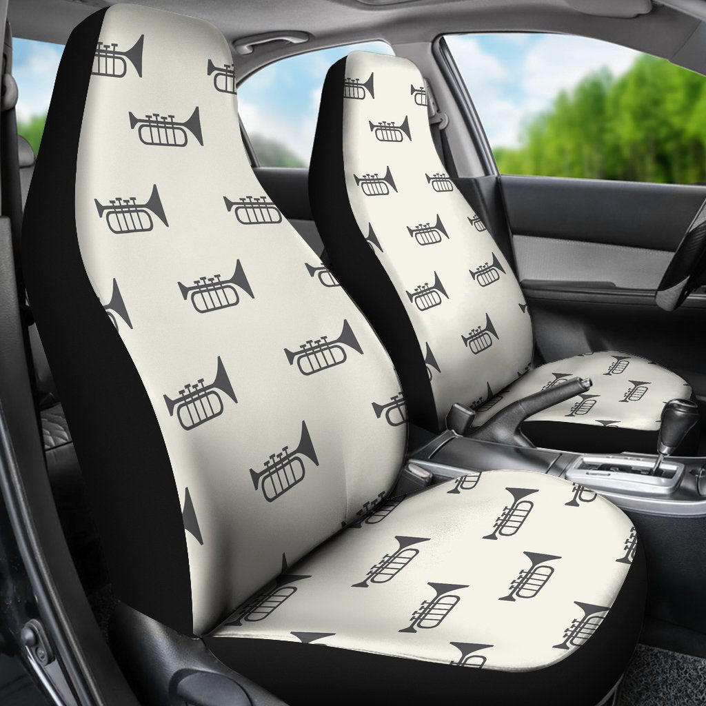Trumpet Pattern Themed Print Universal Fit Car Seat Covers