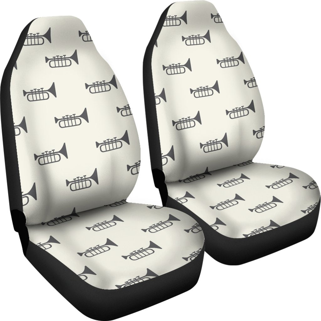 Trumpet Pattern Themed Print Universal Fit Car Seat Covers