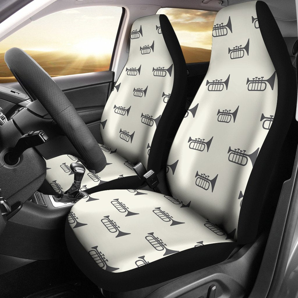 Trumpet Pattern Themed Print Universal Fit Car Seat Covers