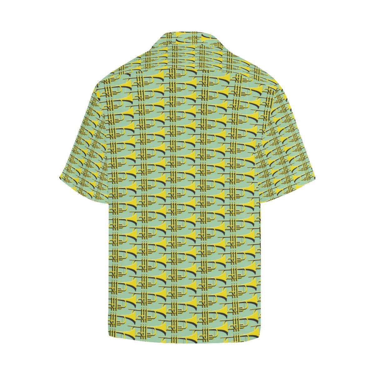 Trumpet Vintage Design Print Men Aloha Hawaiian Shirt