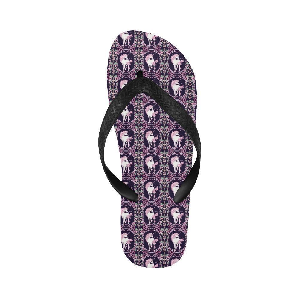 Unicorn Fantastic Flower Flip Flops-JTAMIGO.COM