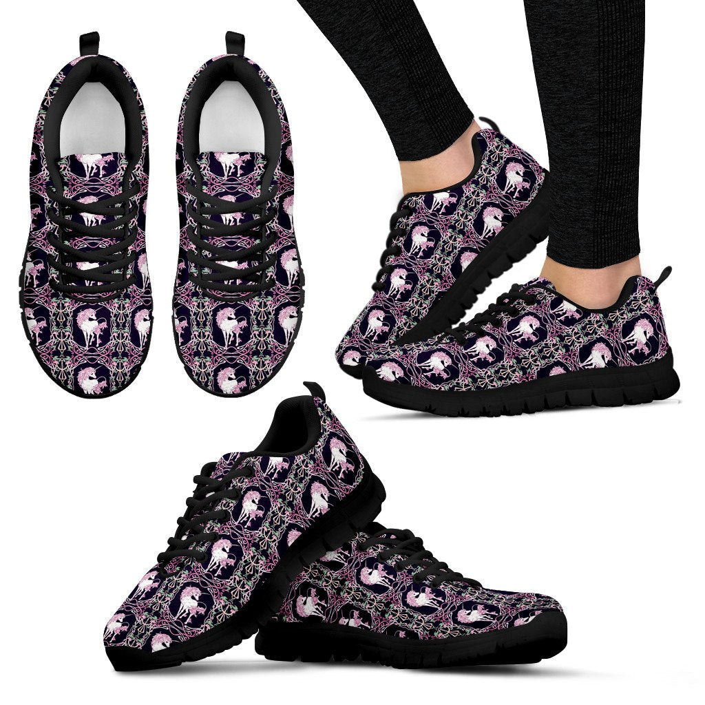 Unicorn Fantastic Flower Women Sneakers Shoes