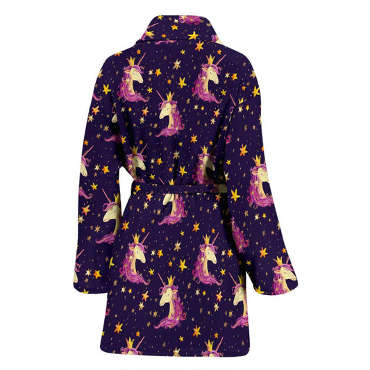 Unicorn Princess Star Sparkle Women Bath Robe-JTAMIGO.COM