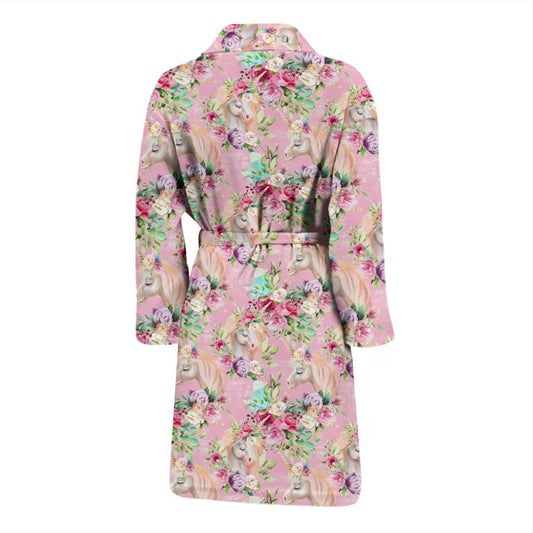 Unicorn Princess with Rose Men Bath Robe-JTAMIGO.COM