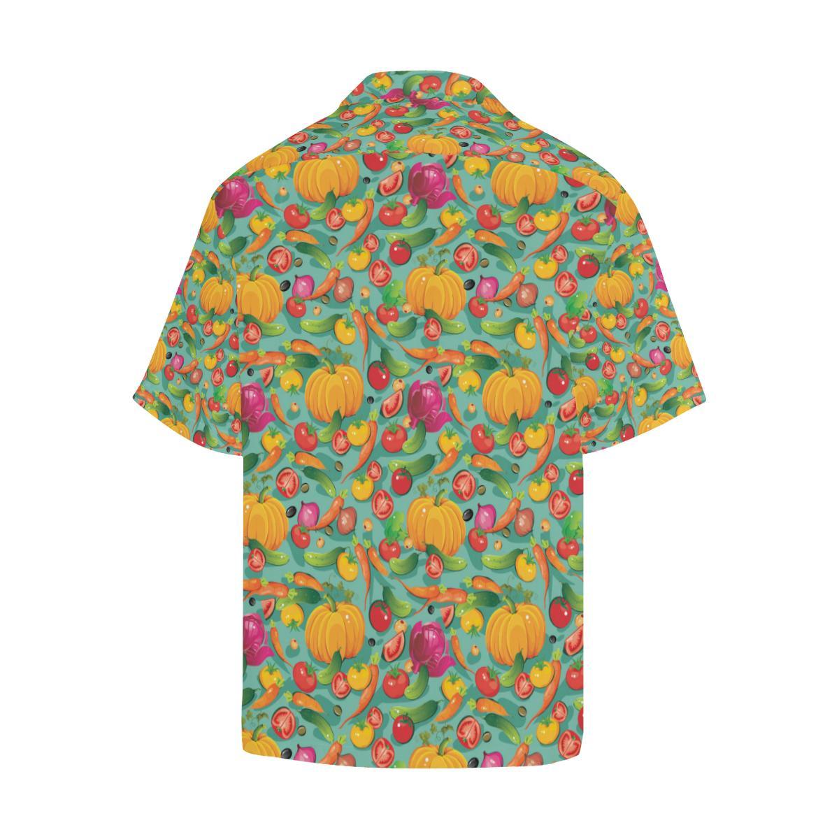 Vegan Colorful Themed Design Print Men Aloha Hawaiian Shirt