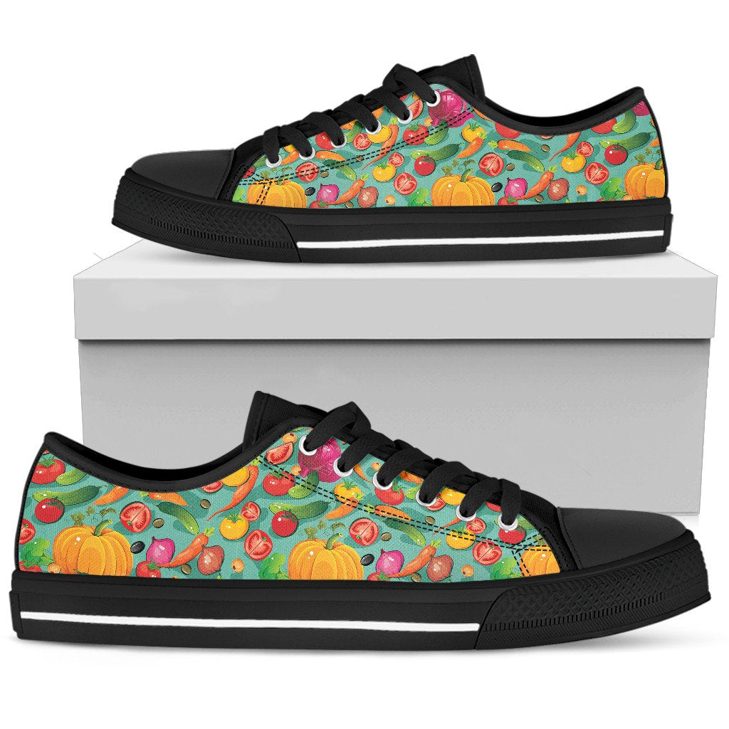 Vegan Colorful Themed Design Print Women Low Top Shoes-JTAMIGO.COM