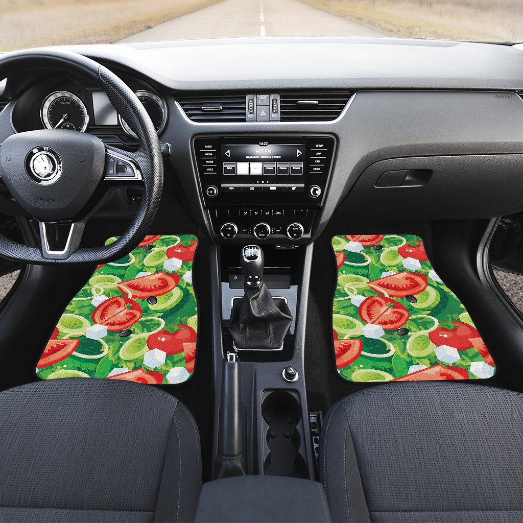 Vegan Salad Themed Design Print Car Floor Mats