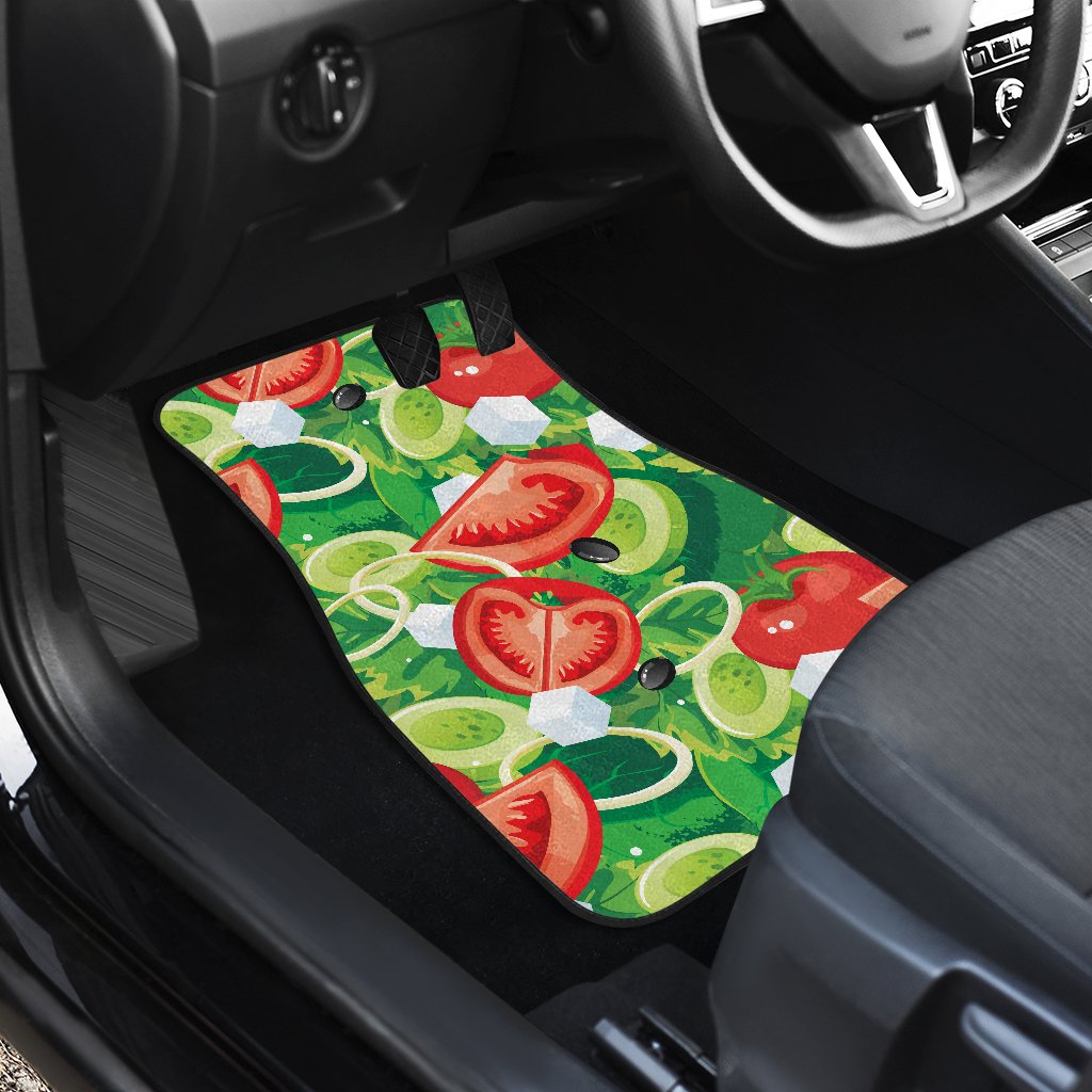 Vegan Salad Themed Design Print Car Floor Mats