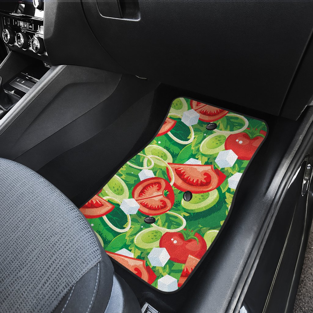Vegan Salad Themed Design Print Car Floor Mats