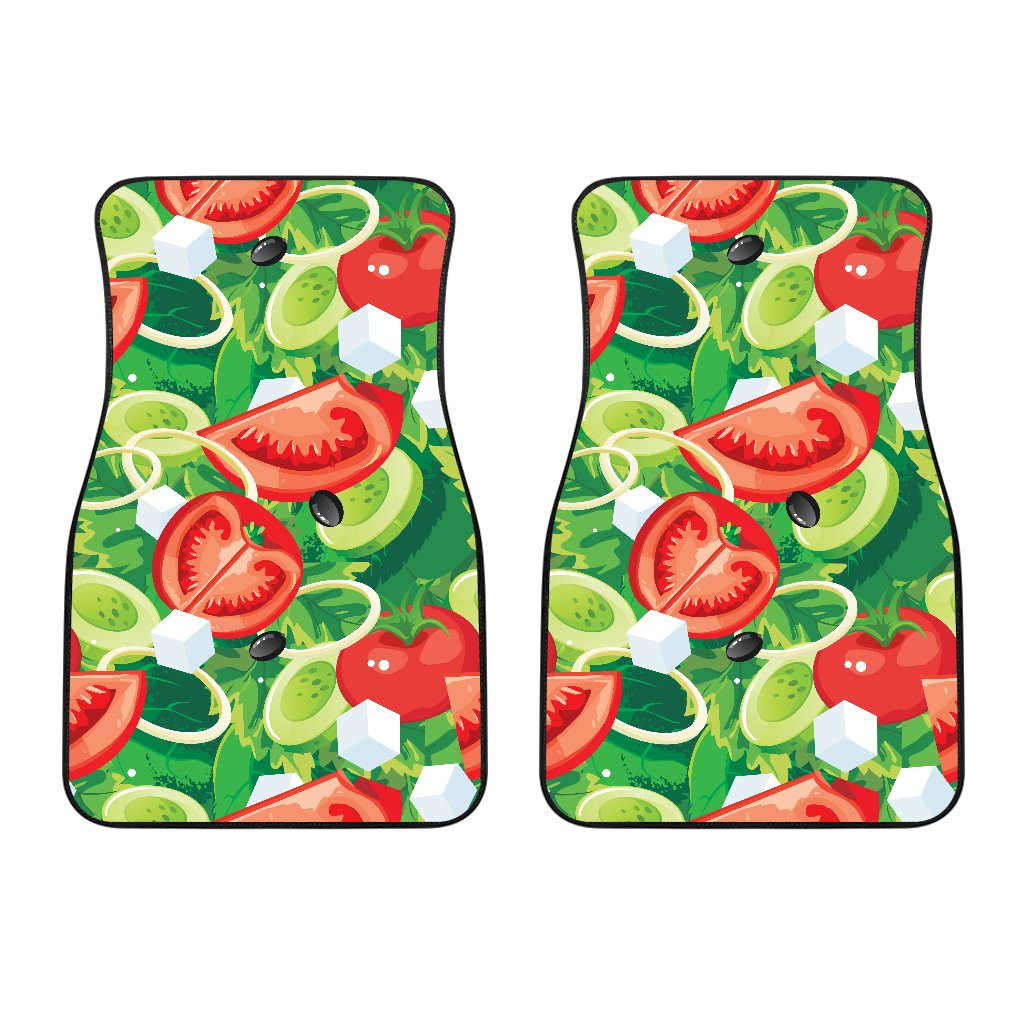 Vegan Salad Themed Design Print Car Floor Mats