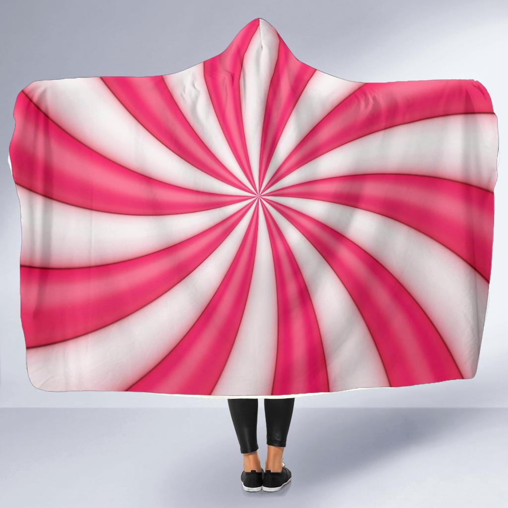 Vortex Twist Swirl Candy Print Hooded Blanket-JTAMIGO.COM