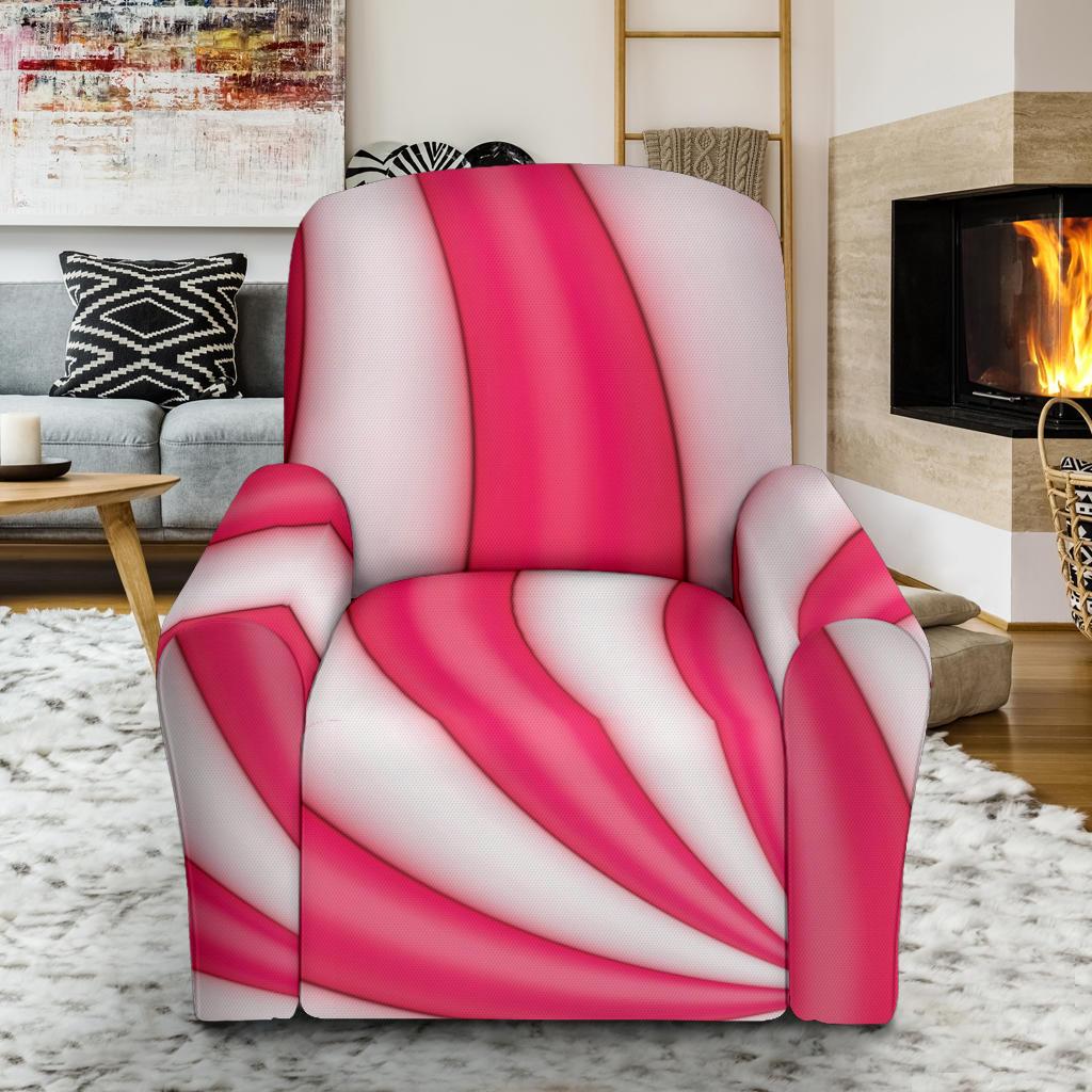 Vortex Twist Swirl Candy Print Single Sofa Slipcover -JTAMIGO.COM