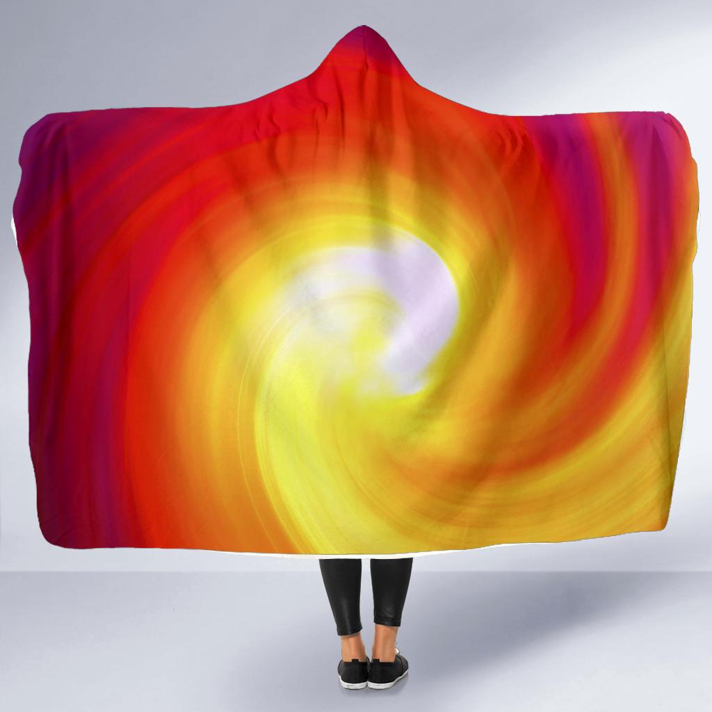 Vortex Twist Swirl Flame Themed Hooded Blanket-JTAMIGO.COM