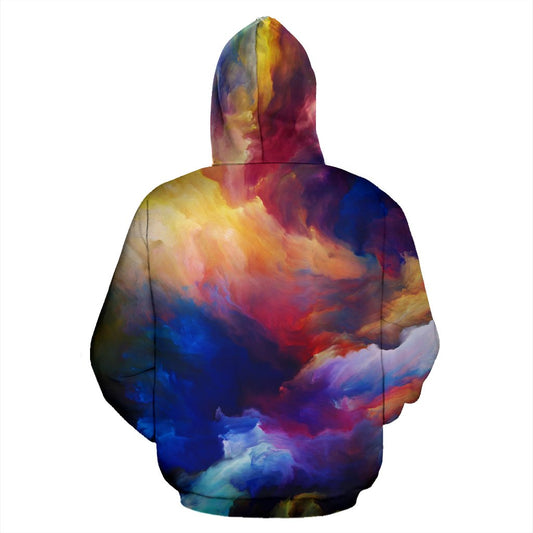 Vortex Twist Swirl Water Color Design Pullover Hoodie