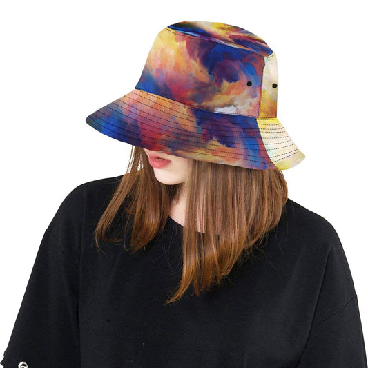 Vortex Twist Swirl Water Color Design Unisex Bucket Hat