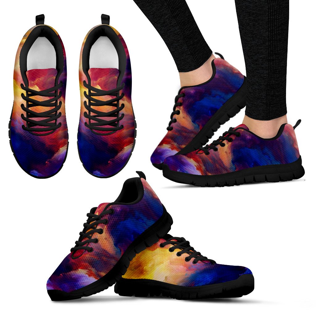 Vortex Twist Swirl Water Color Design Women Sneakers Shoes