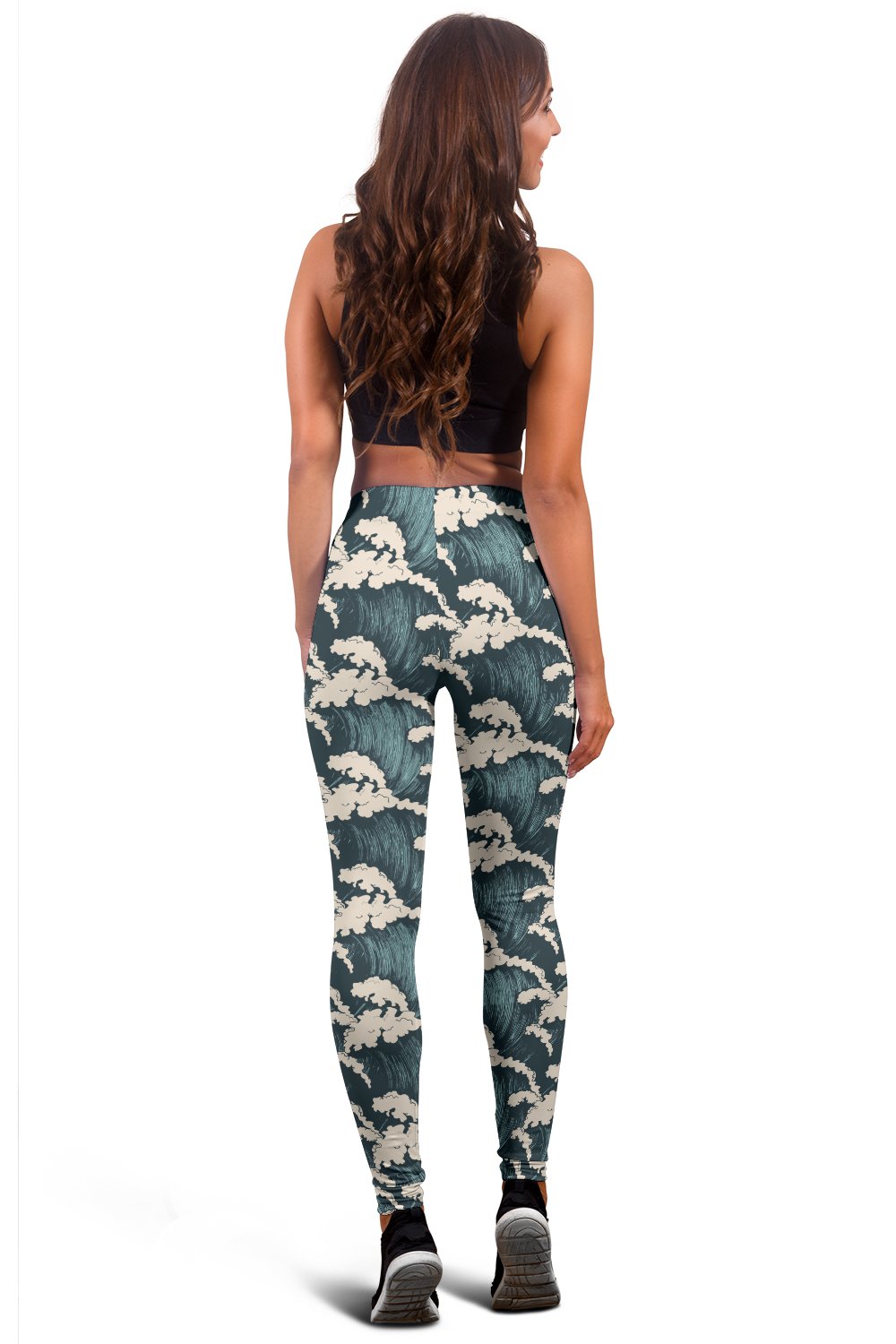 Wave Art Print Women Leggings