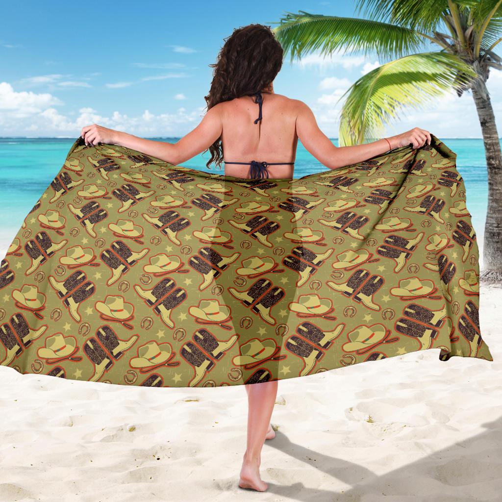 Western Cowboy Themed Sarong Pareo Wrap
