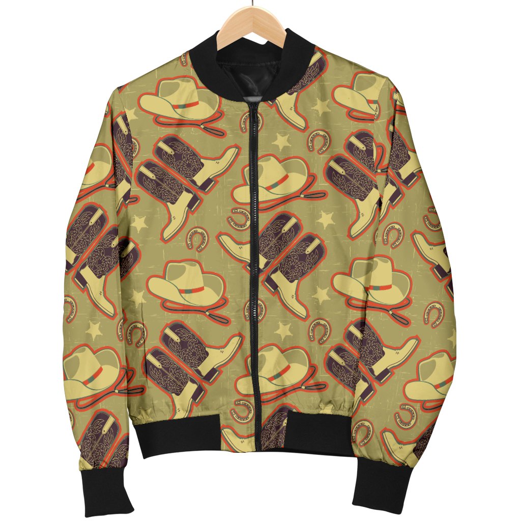 Western Cowboy Themed Women Casual Bomber Jacket