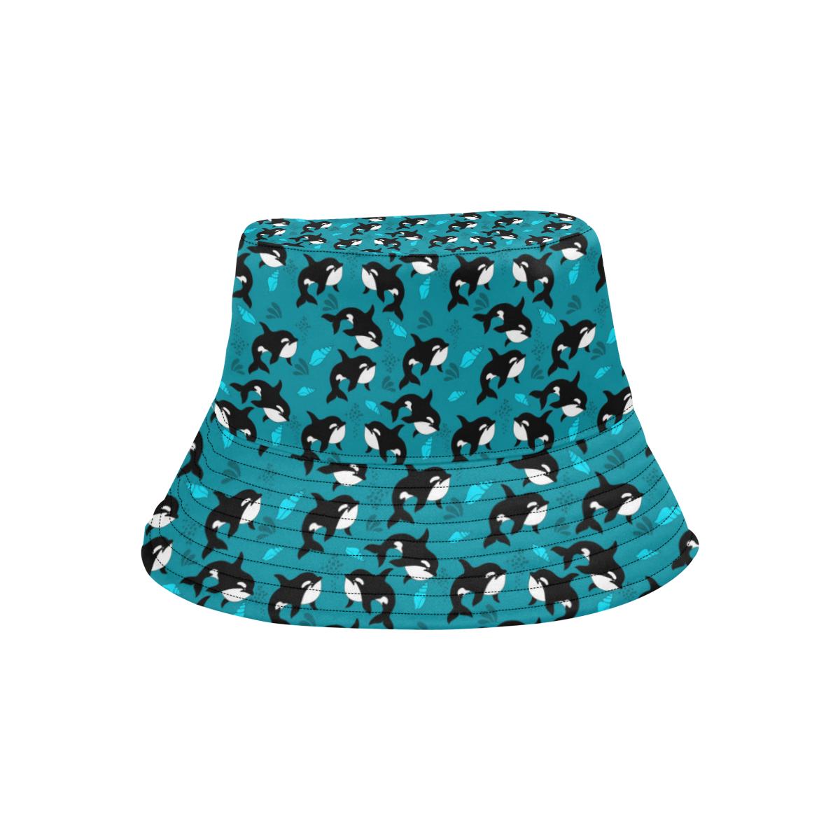 Whale Sea Design Themed Print Unisex Bucket Hat