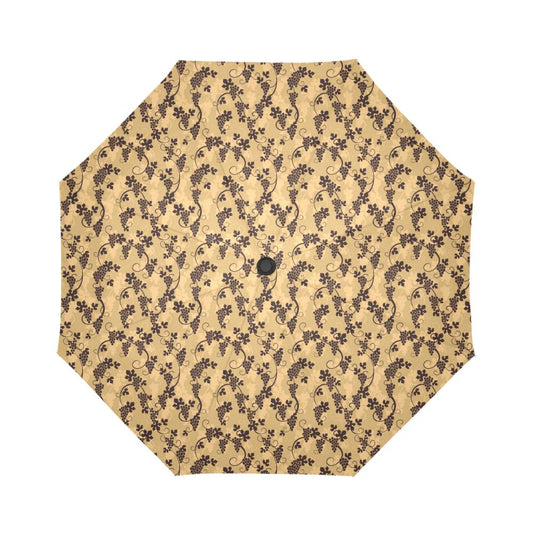 Wine Grape Design Print Automatic Foldable Umbrella