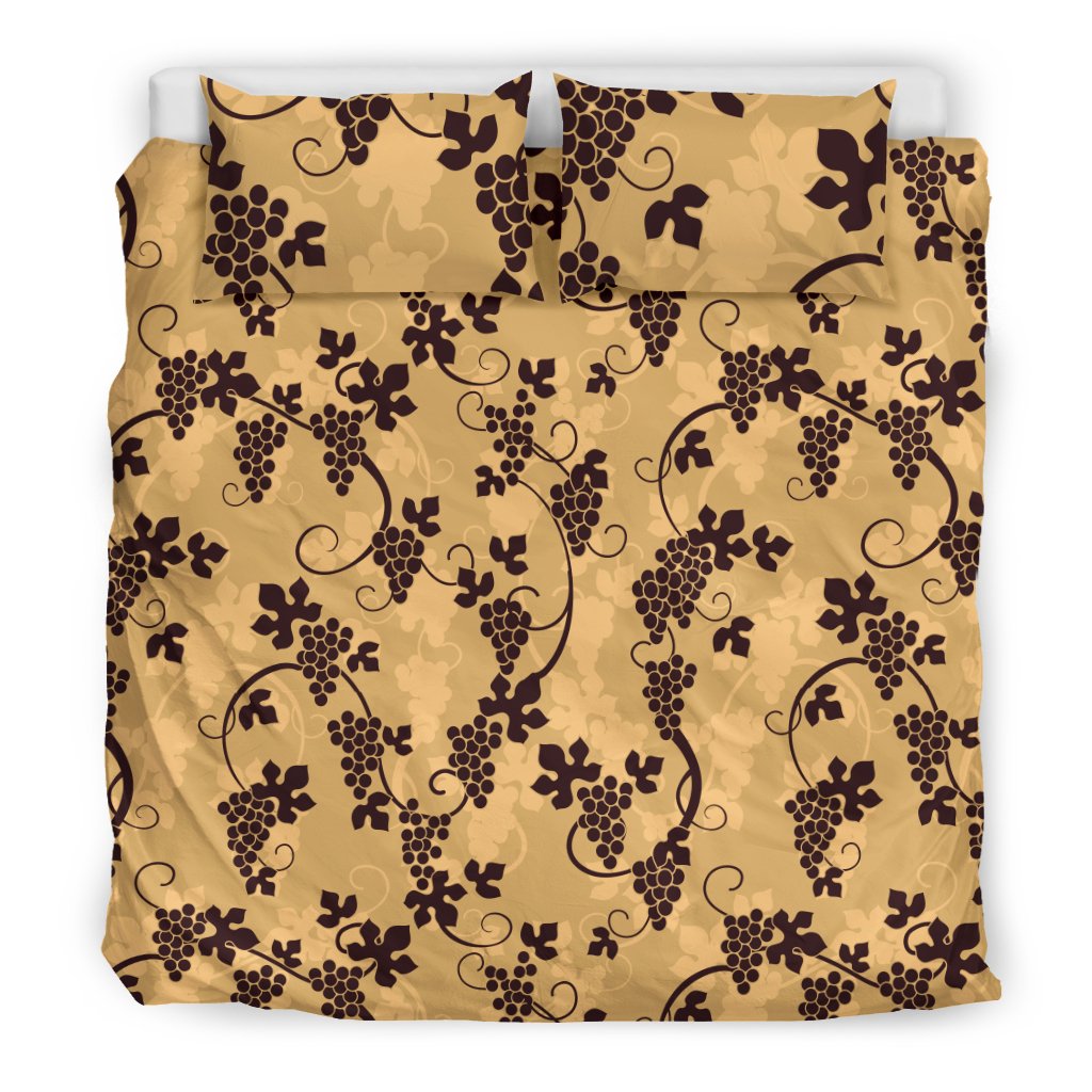 Wine Grape Design Print Duvet Cover Bedding Set