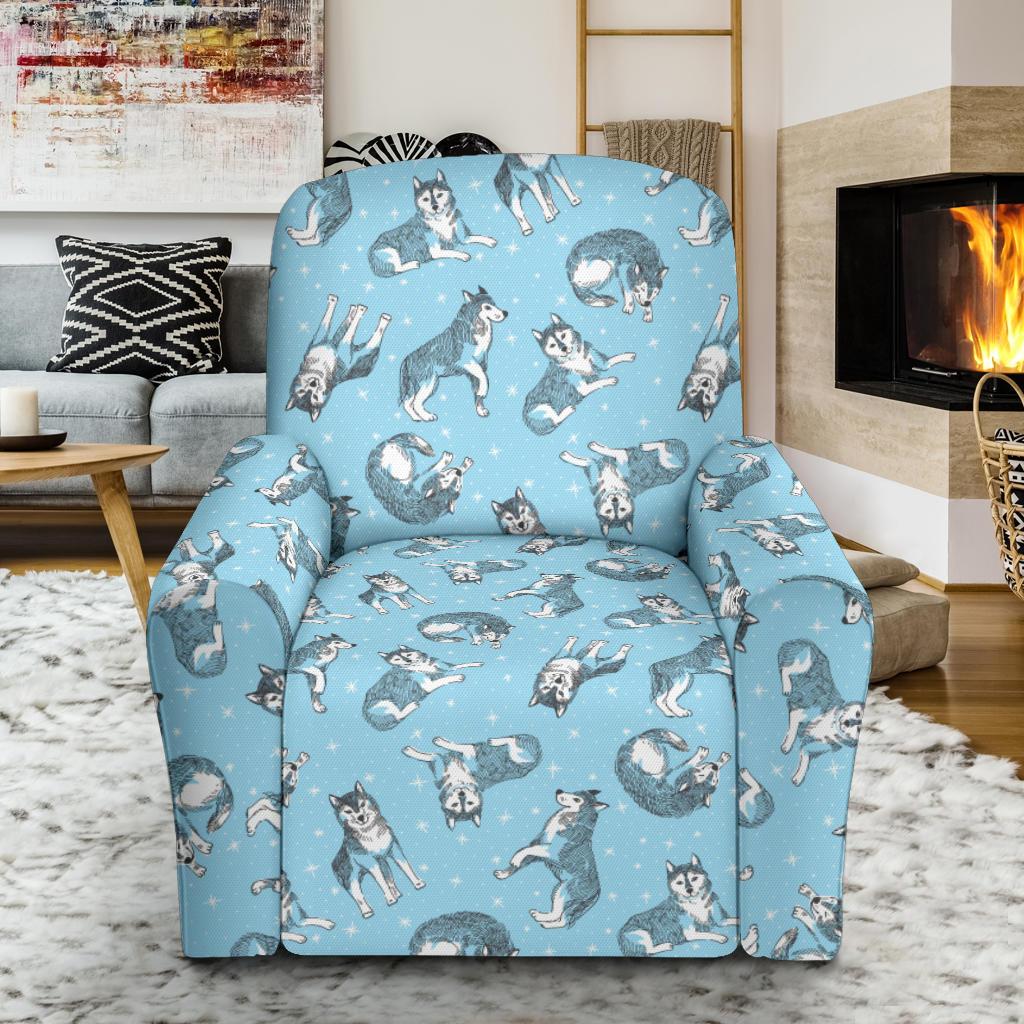 Wolf Design Print Pattern Single Sofa Slipcover -JTAMIGO.COM