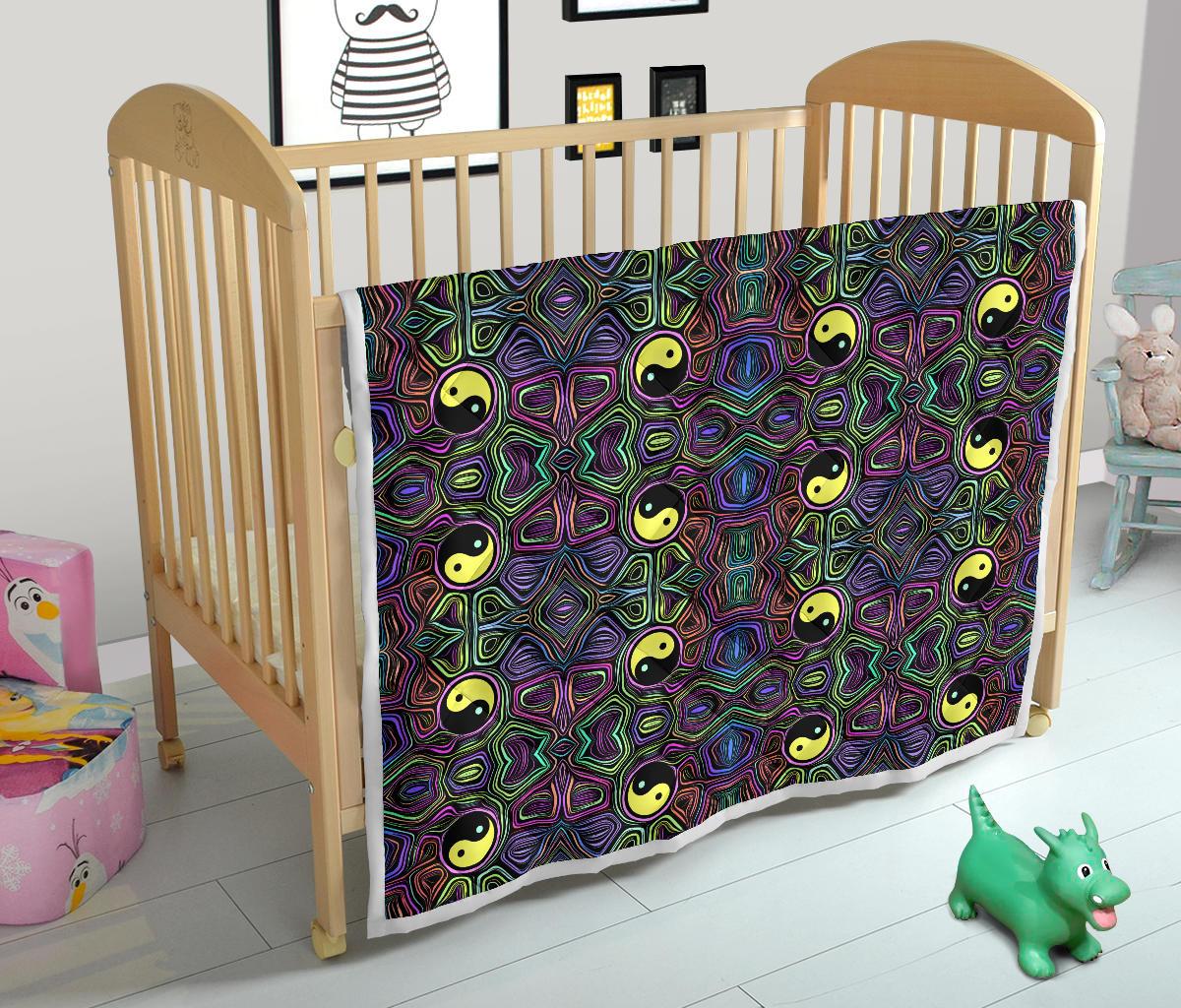 Yin Yang Neon Color Design Print Premium Quilt-JTAMIGO.COM