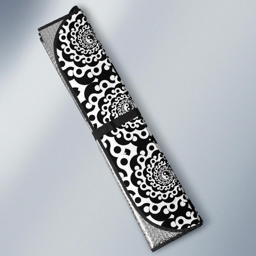Yin Yang Spiral Design Print Car Sun Shade For Windshield