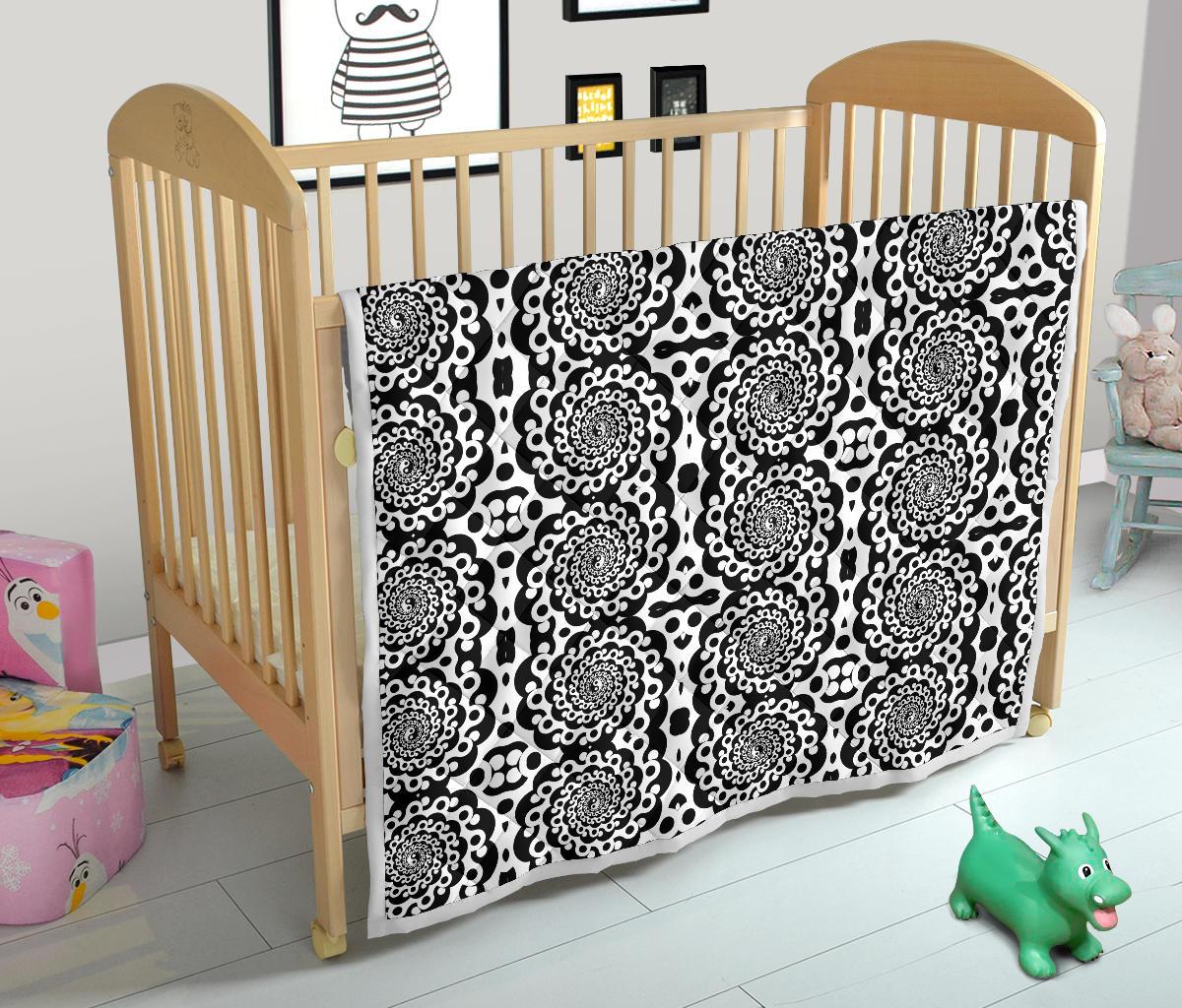 Yin Yang Spiral Design Print Premium Quilt-JTAMIGO.COM