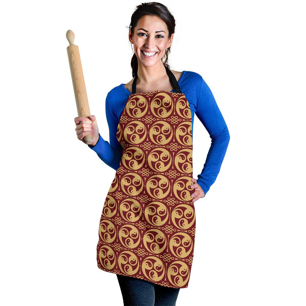 Yin Yang Style Pattern Design Print Women Apron