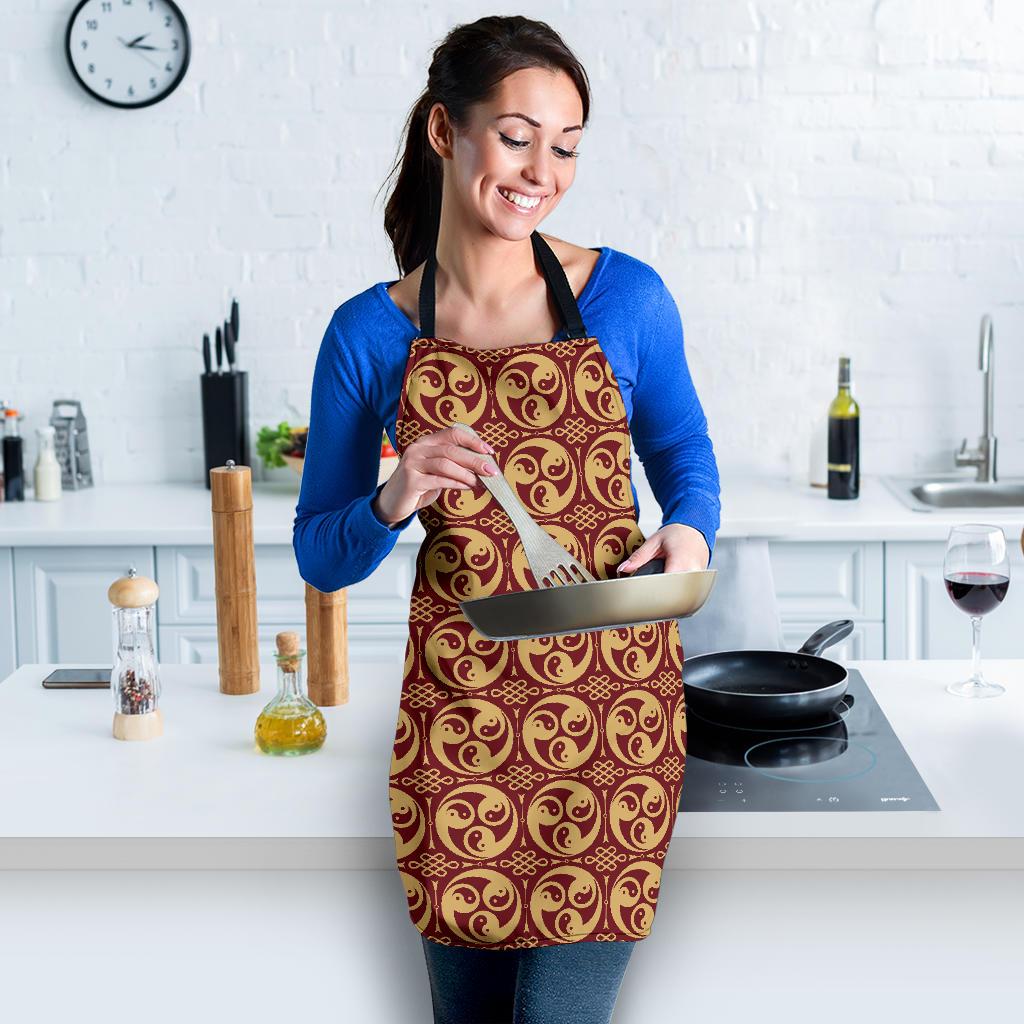 Yin Yang Style Pattern Design Print Women Apron