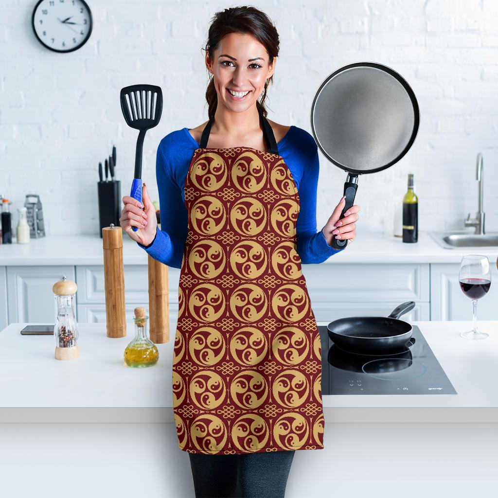 Yin Yang Style Pattern Design Print Women Apron