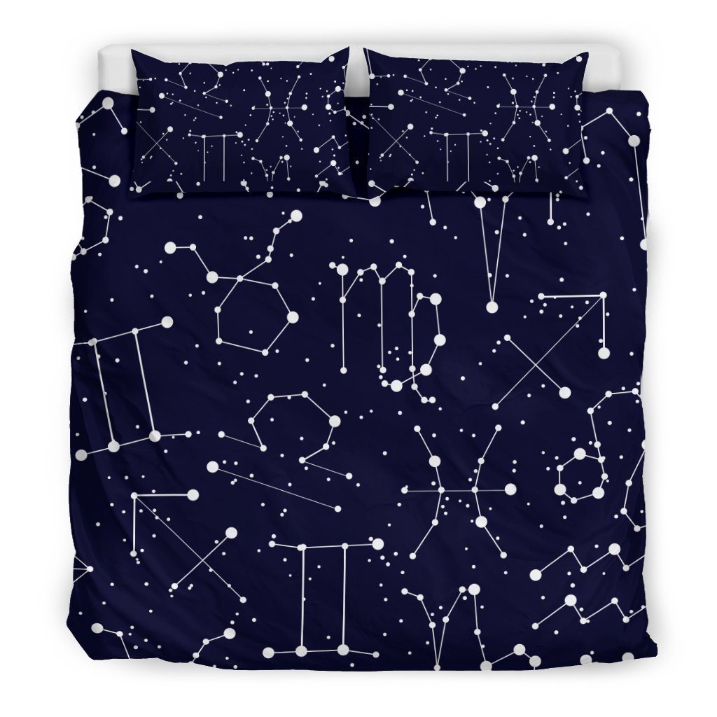Zodiac Pattern Design Print Duvet Cover Bedding Set