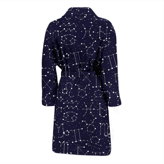 Zodiac Pattern Design Print Men Bath Robe-JTAMIGO.COM