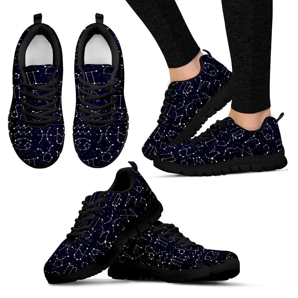 Zodiac Pattern Design Print Women Sneakers Shoes