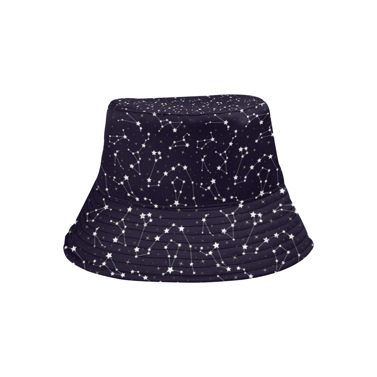 Zodiac Star Pattern Design Print Unisex Bucket Hat