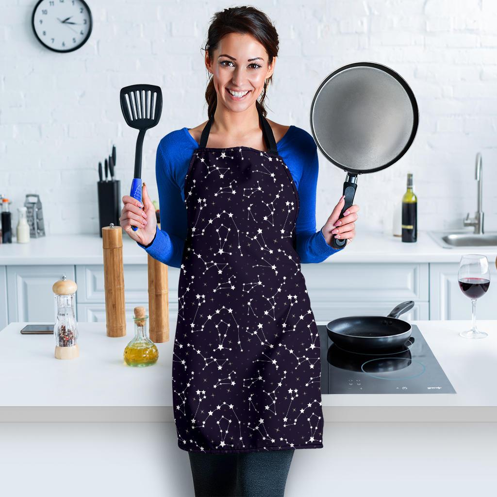 Zodiac Star Pattern Design Print Women Apron