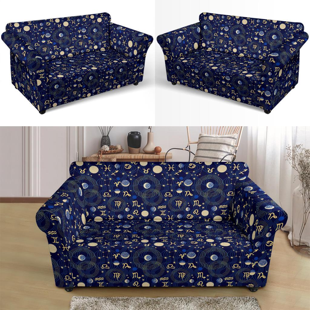 ZodiacThemed Design Print Loveseat Slipcover-JTAMIGO.COM