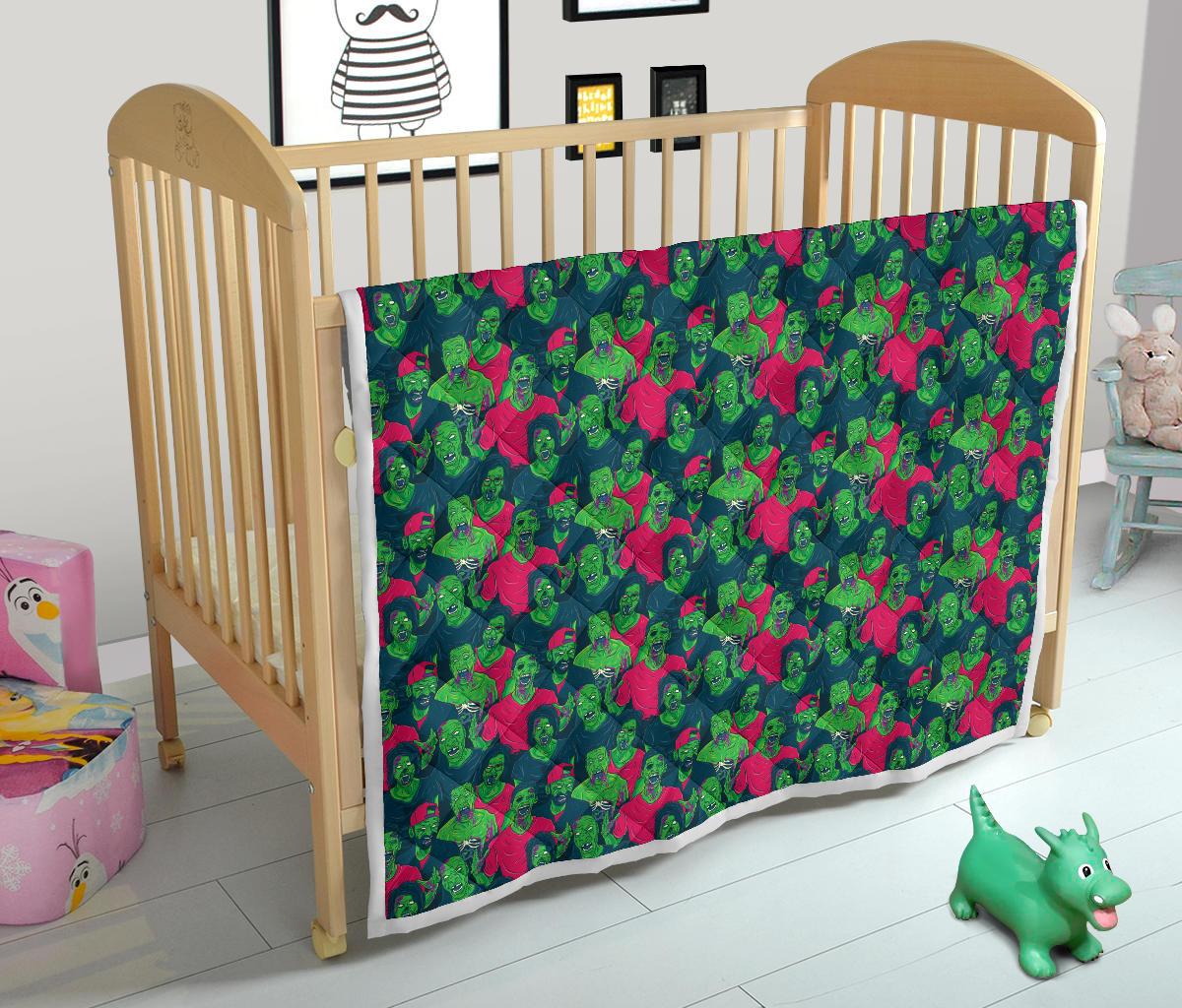 Zombie Themed Design Pattern Print Premium Quilt-JTAMIGO.COM