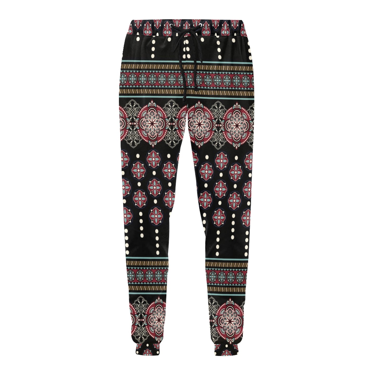 Ethnic Dot Style Print Pattern Men's Sweatpants