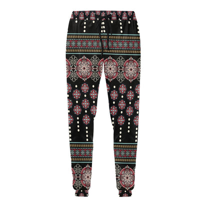 Ethnic Dot Style Print Pattern Men's Sweatpants