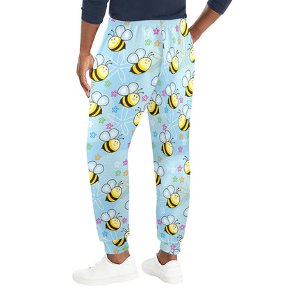 Bee Pattern Print Design BEE03 Men's Casual Track Pants